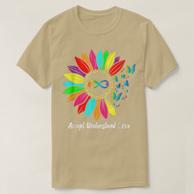Camiseta Autism Awareness Infinity Acepta Comprender Amor S (Diseño del anverso)