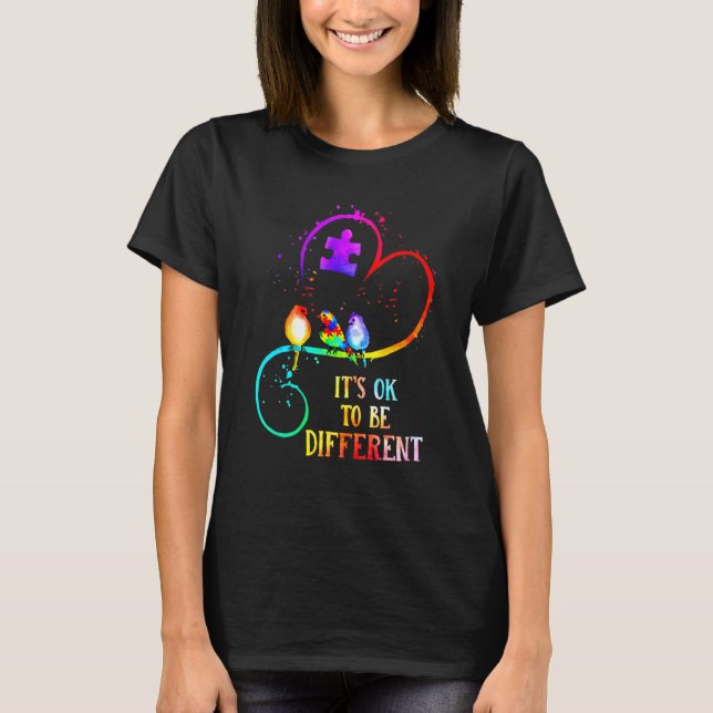 Camiseta Autism Awareness It's OK To Be Different Love Puzz (Anverso)