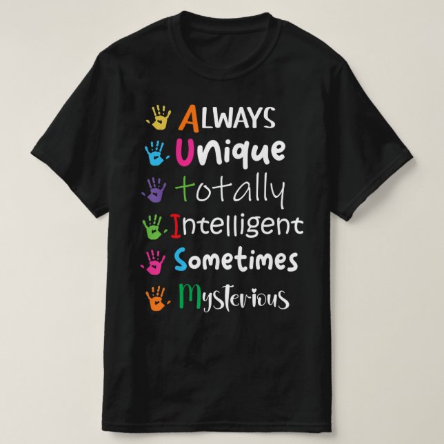 Camiseta Autism Awareness Kindness Shirt Siempre Única Tota (Diseño del anverso)