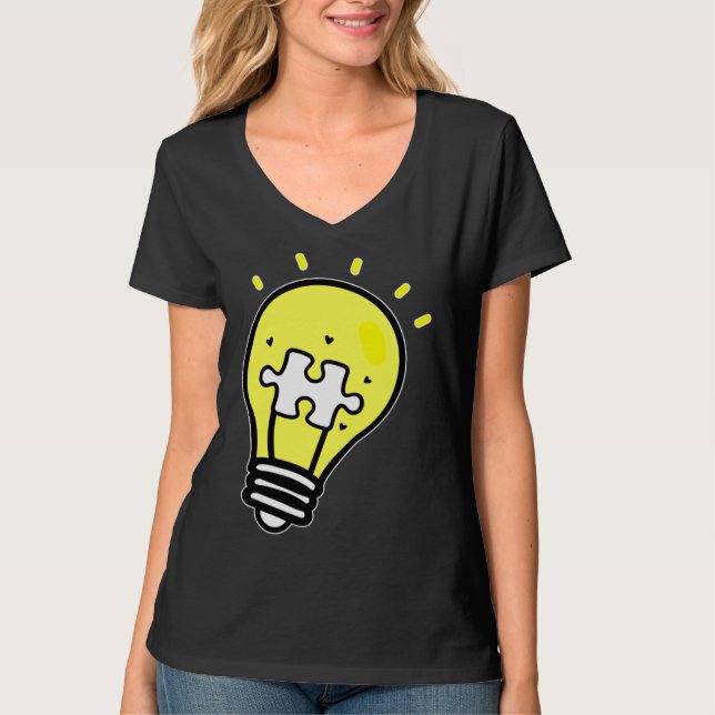 Camiseta Autism Awareness Light Up My World (Anverso)
