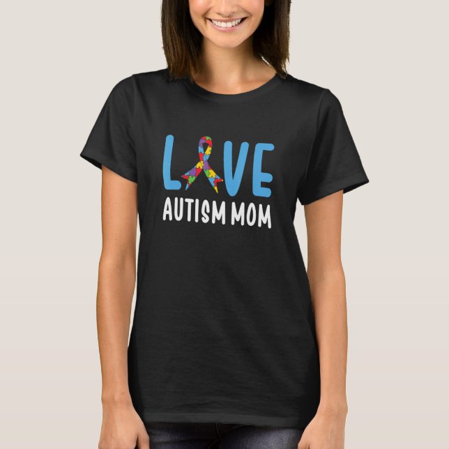 Camiseta Autism Awareness Love Autism Mom Mother Women Acce (Anverso)