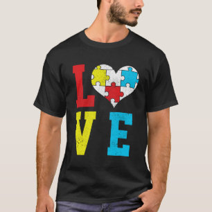 Camiseta Autism Awareness LOVE Autistic Pride Asperger Prou