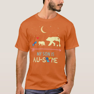 Camiseta Autism Awareness Mama Bear My Son Is AU-SOME Premi
