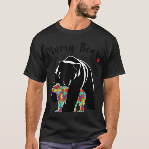 Camiseta Autism Awareness Mama Bear Support Love