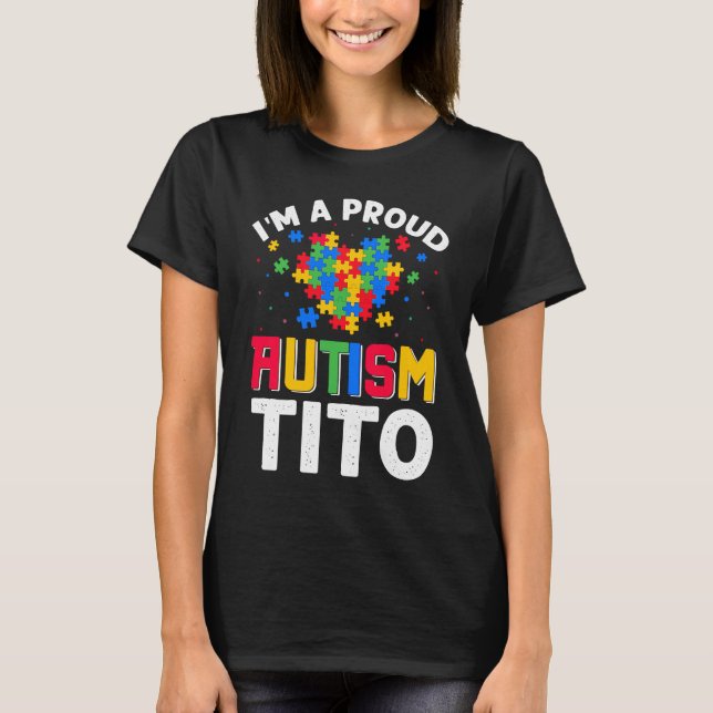 Camiseta Autism Awareness Matching Family I'm a Proud Autis (Anverso)