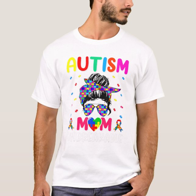 Camiseta Autism Awareness Mom Life (Anverso)