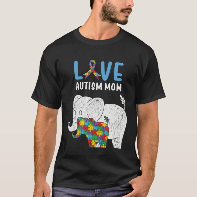 Camiseta Autism Awareness Mom Love Autistic Son Daughter Mo (Anverso)