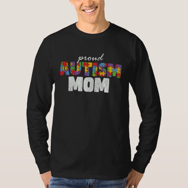 Camiseta Autism Awareness Mom Proud Autistic Son Daughter M (Anverso)