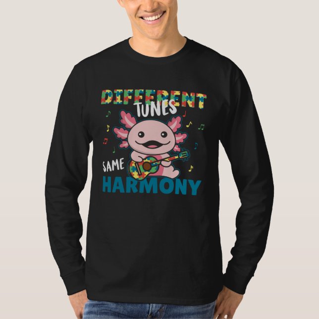 Camiseta Autism Awareness Month Different Tunes Same Harmon (Anverso)