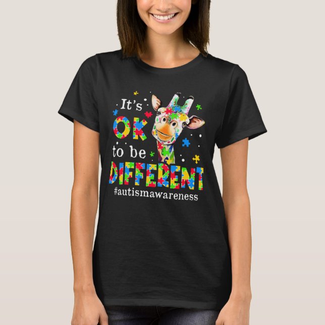 Camiseta Autism Awareness Month Teacher Be Autism Different (Anverso)