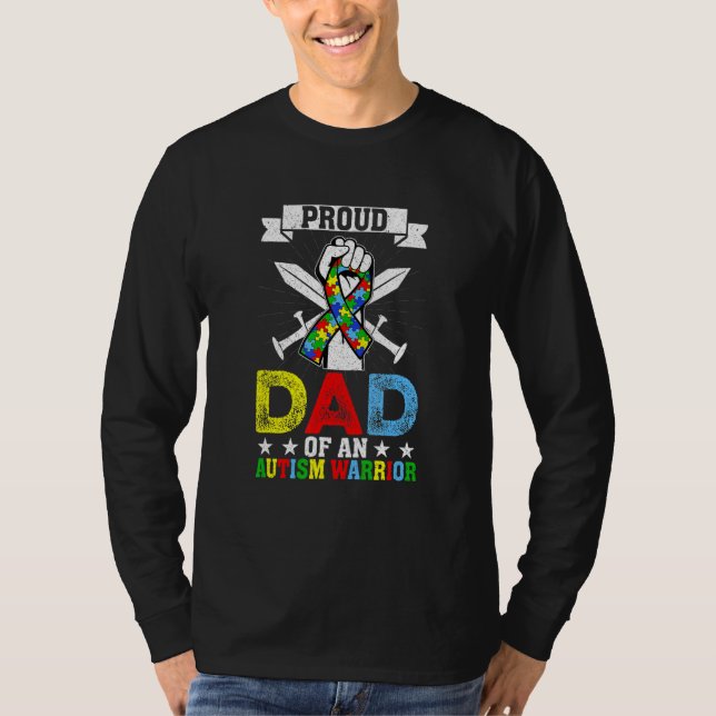 Camiseta Autism awareness proud autism Dad warrior family m (Anverso)