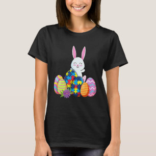 Camiseta Autism Awareness Puzzle Easter Bunny Eggs