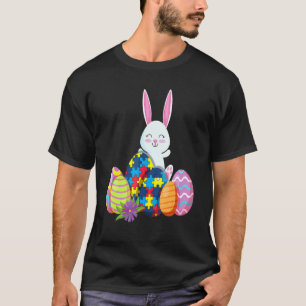 Camiseta Autism Awareness Puzzle Easter Bunny Eggs