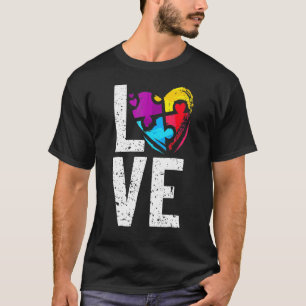 Camiseta Autism Awareness Puzzle Hear Love Heart Autistic K