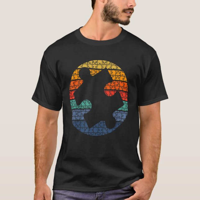 Camiseta Autism Awareness Puzzle Piece Autistic Matching Fa (Anverso)
