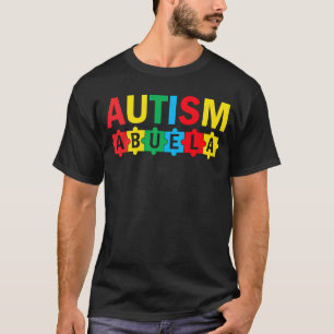 Camiseta Autism Awareness Puzzle Ribbon autism Abuela Orgul
