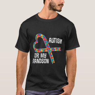 Camiseta Autism Awareness Puzzle Ribbon Para Abuela