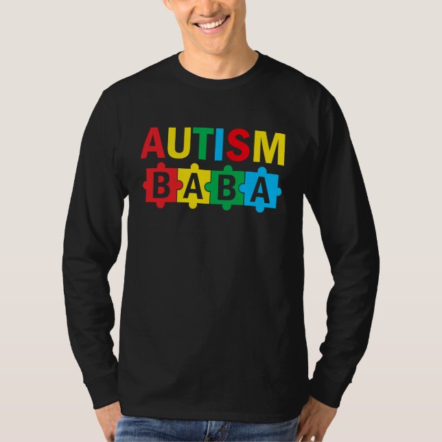 Camiseta Autism Awareness Puzzle Ribbon Proud Autism Baba (Anverso)