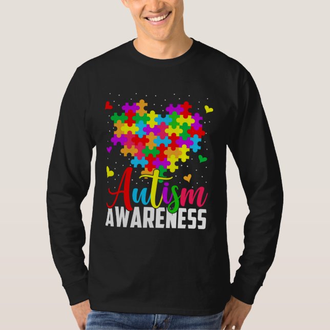 Camiseta Autism Awareness Puzzle Tie Dye Support Love Boys  (Anverso)