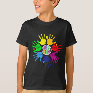 Camiseta Autism Awareness Rótulo Lenguaje de ayuda para rom