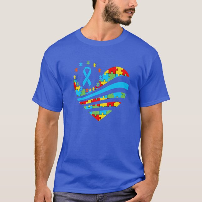 Camiseta Autism Awareness S Heart Support Autistic Mes Ki (Anverso)
