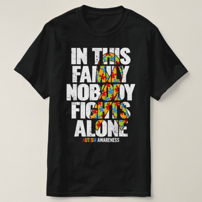 Camiseta Autism Awareness Shirs Family apoya el autismo de  (Diseño del anverso)
