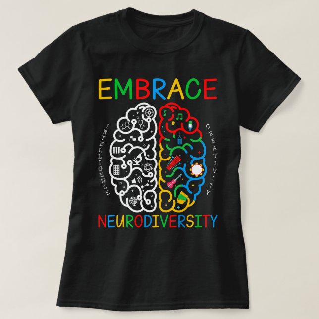 Camiseta Autism Awareness Shirt Abrazo Neurodiversidad TDAH (Diseño del anverso)