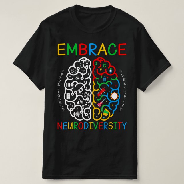 Camiseta Autism Awareness Shirt Abrazo Neurodiversidad TDAH (Diseño del anverso)