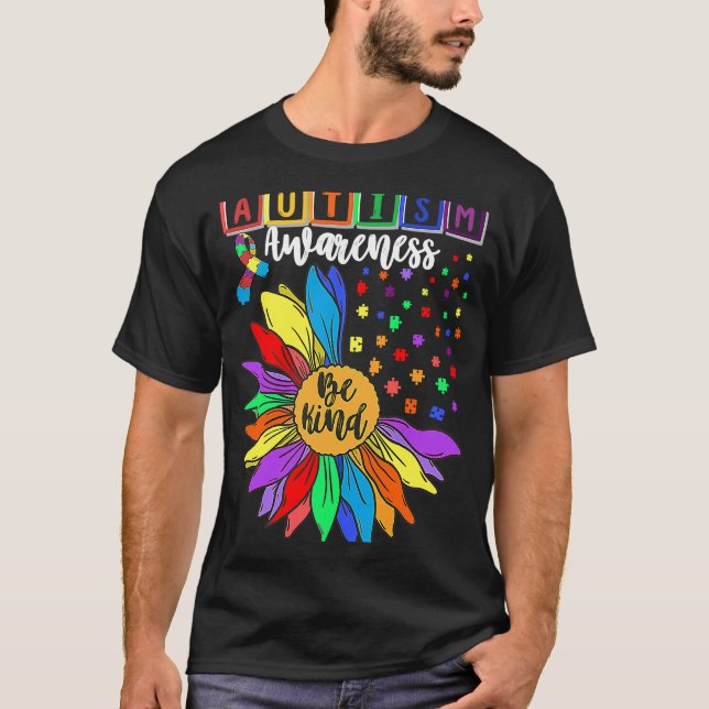 Camiseta Autism Awareness Sunflower Choose Kindness Autism  (Anverso)