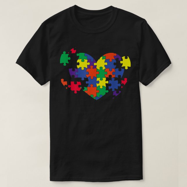 Camiseta AUTISM AWARENESS Support Autism Kids for Mom Dad P (Diseño del anverso)