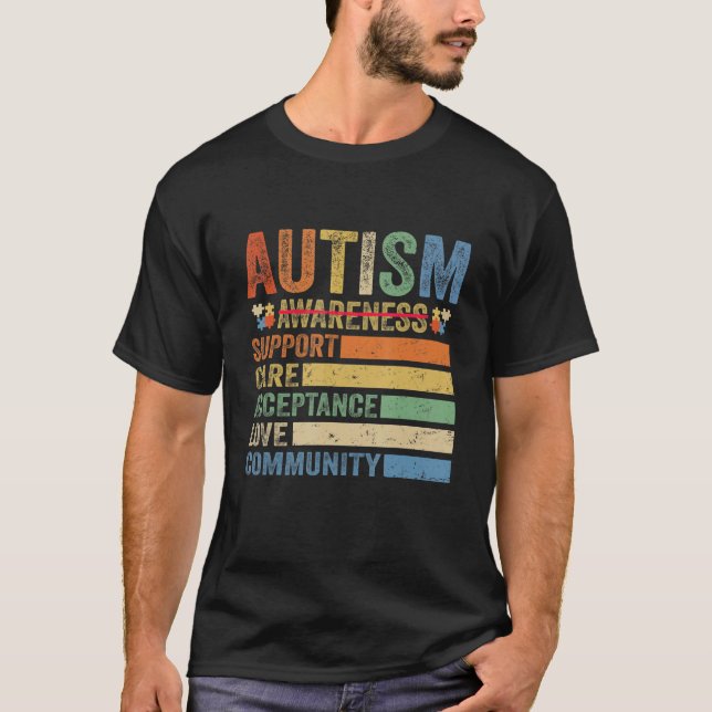 Camiseta Autism Awareness Support Care Acceptance for women (Anverso)