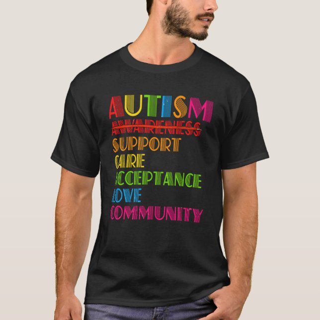 Camiseta Autism Awareness Support Care Aceptación de atenci (Anverso)
