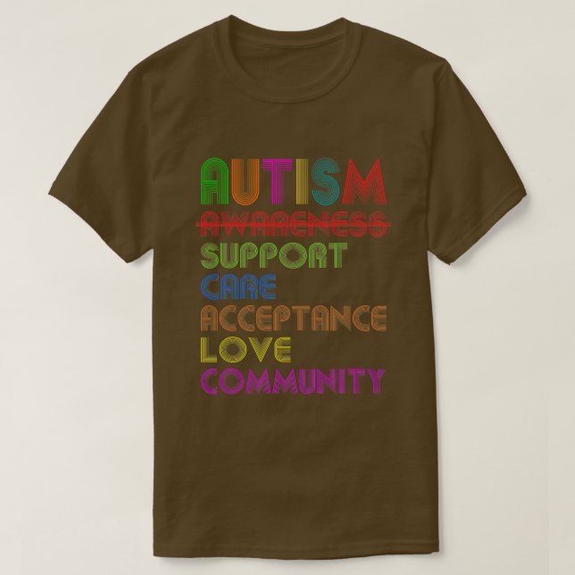 Camiseta Autism Awareness Support Care Aceptación de atenci (Diseño del anverso)
