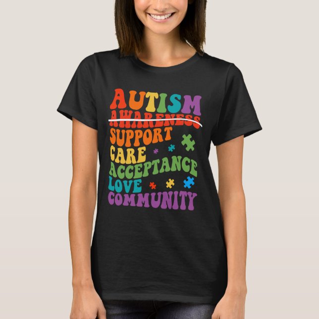 Camiseta Autism Awareness Support Care Aceptación de atenci (Anverso)