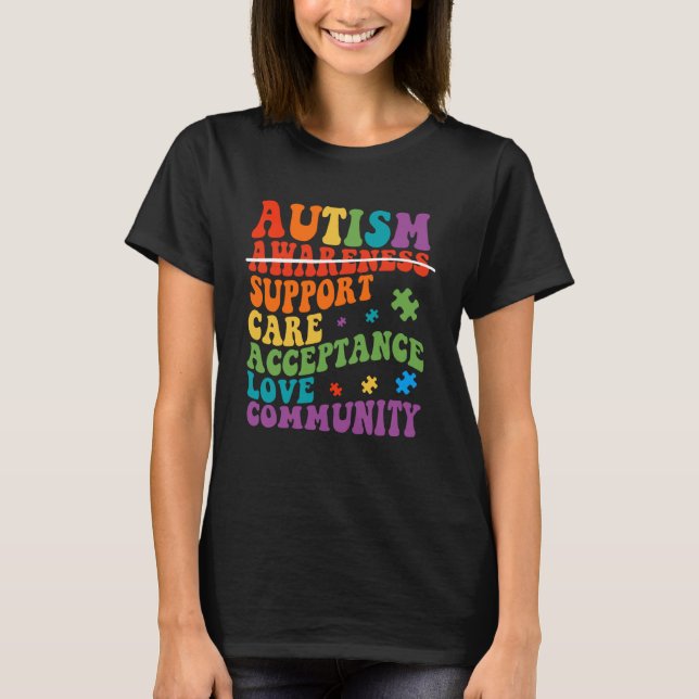 Camiseta Autism Awareness Support Care Aceptación de atenci (Anverso)