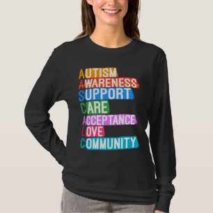 Camiseta Autism Awareness Support Care Aceptación de la ate