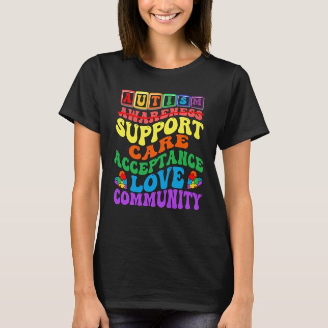 Camiseta Autism Awareness Support for Kids Boys Women & men (Anverso)