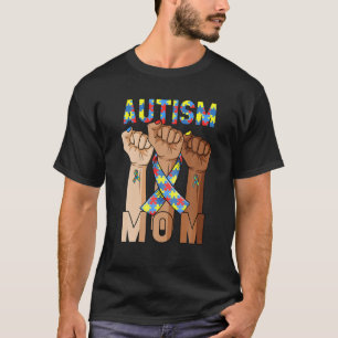 Camiseta Autism Awareness Support Mom Rige Fist Puzzle Ribb