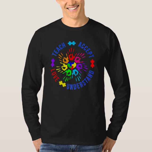 Camiseta Autism Awareness Teacher Enseña Un Concepto (Anverso)