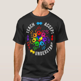 Camiseta Autism Awareness Teacher  Teach Accept Understand 