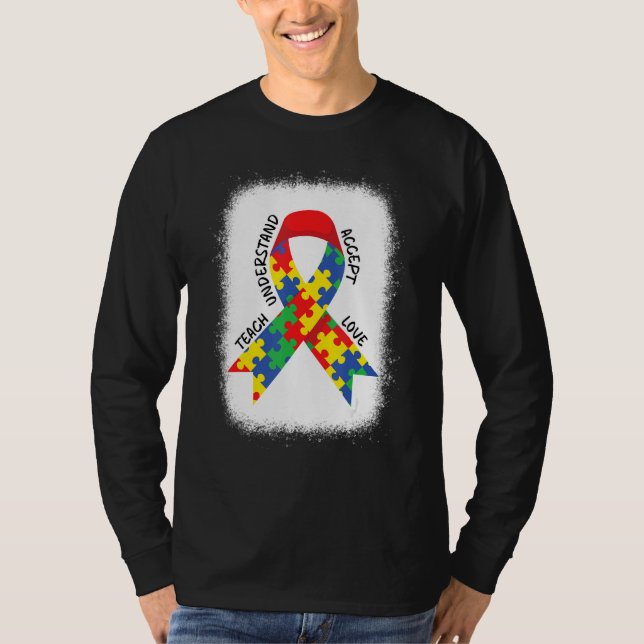 Camiseta Autism Awareness Teacher Teach Accept Understand L (Anverso)