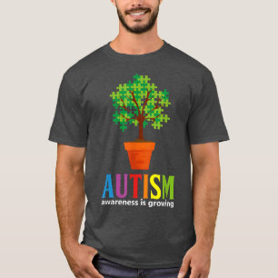 Camiseta Autism Awareness Tree Autistic Puzzle Ribbon