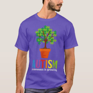 Camiseta Autism Awareness Tree Autistic Puzzle Ribbon