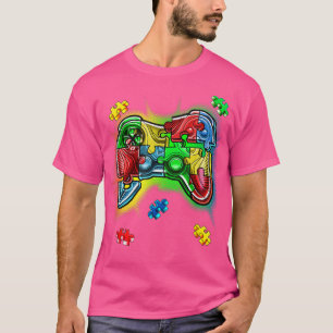 Camiseta Autism Awareness Video Game Controller Puzzle Piec