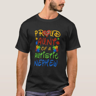 Camiseta Autism Awareness Wear Proud Aunt Of Nephew Men Wom