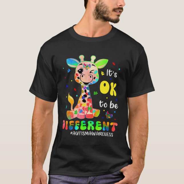 Camiseta Autism Awareness Women Kid Its Ok To Be Different (Anverso)
