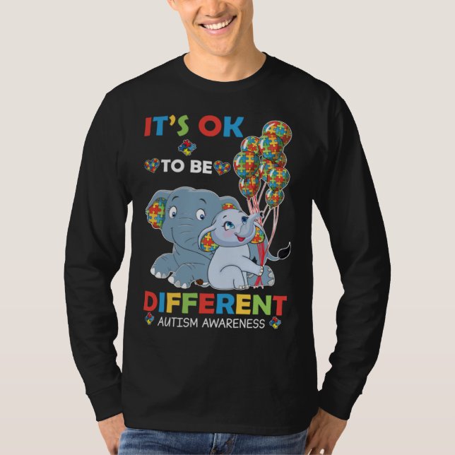Camiseta Autism Awareness Women Kid Its Ok To Be Different (Anverso)