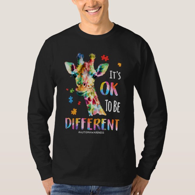 Camiseta Autism Awareness Women Kid Its Ok To Be Different  (Anverso)