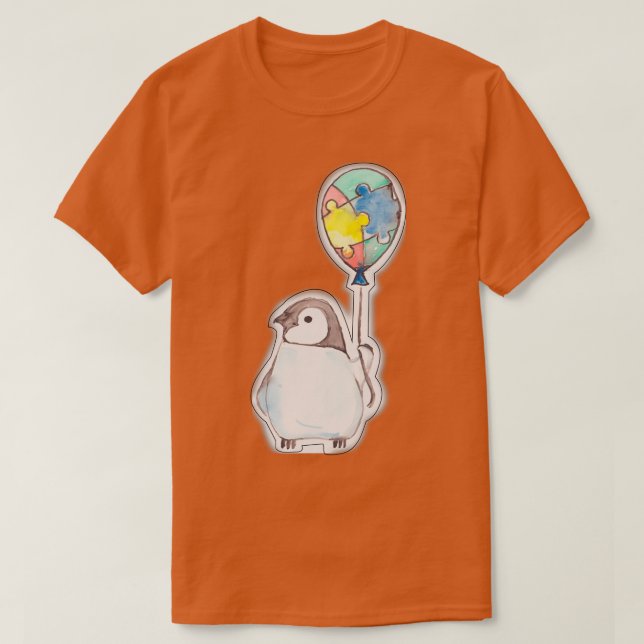 Camiseta Autism Ballon Penguin (Diseño del anverso)