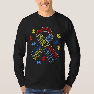Camiseta Autism Cinta Palabras Concientización Puzzle Suppo